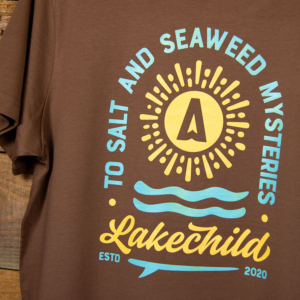 Salt and Seaweed Mysteries T-Shirt LAKECHILD Bark Brown